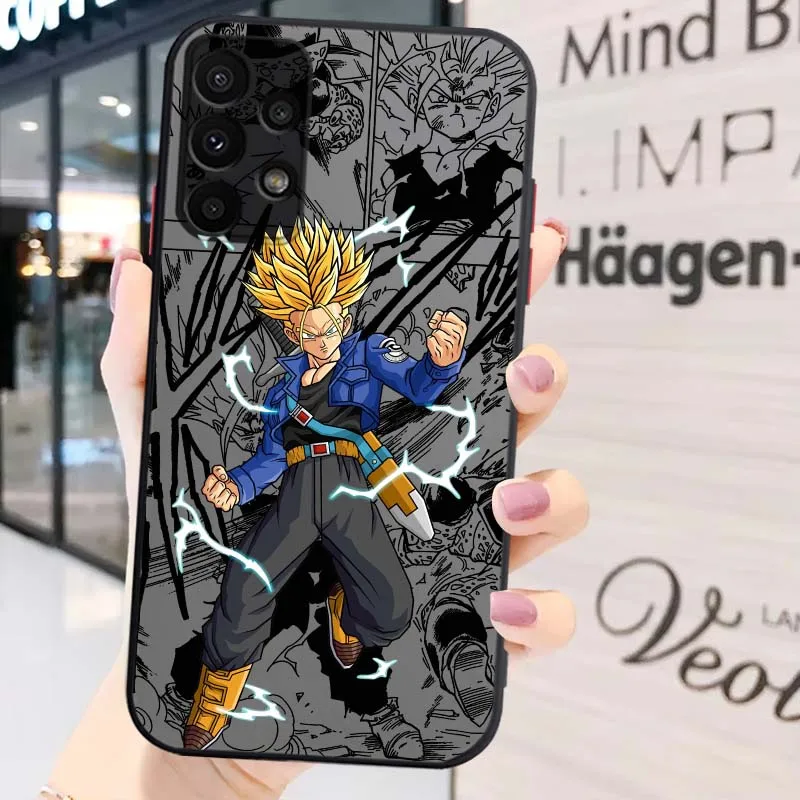 D-Dragon Ball Anime Trunks cubierta para Samsung Galaxy A71 A55 A54 A51 A16 A06 A04e 5G funda de teléfono translúcida esmerilada - imagen 5
