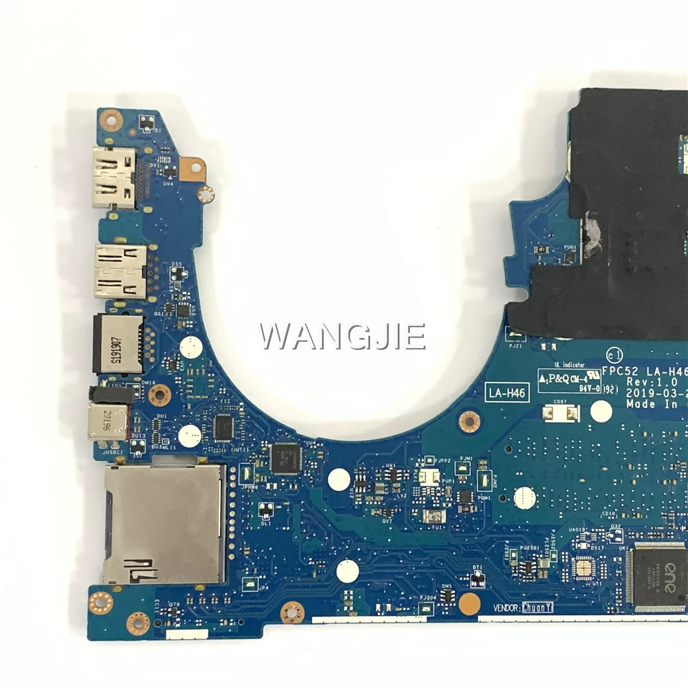 Para HP Pavilion 15-DK TPN-C141 placa base de computadora portátil FPC52 LA-H462P I5-9300H CPU GTX1650 4G GPU placa base 100% probado - imagen 5