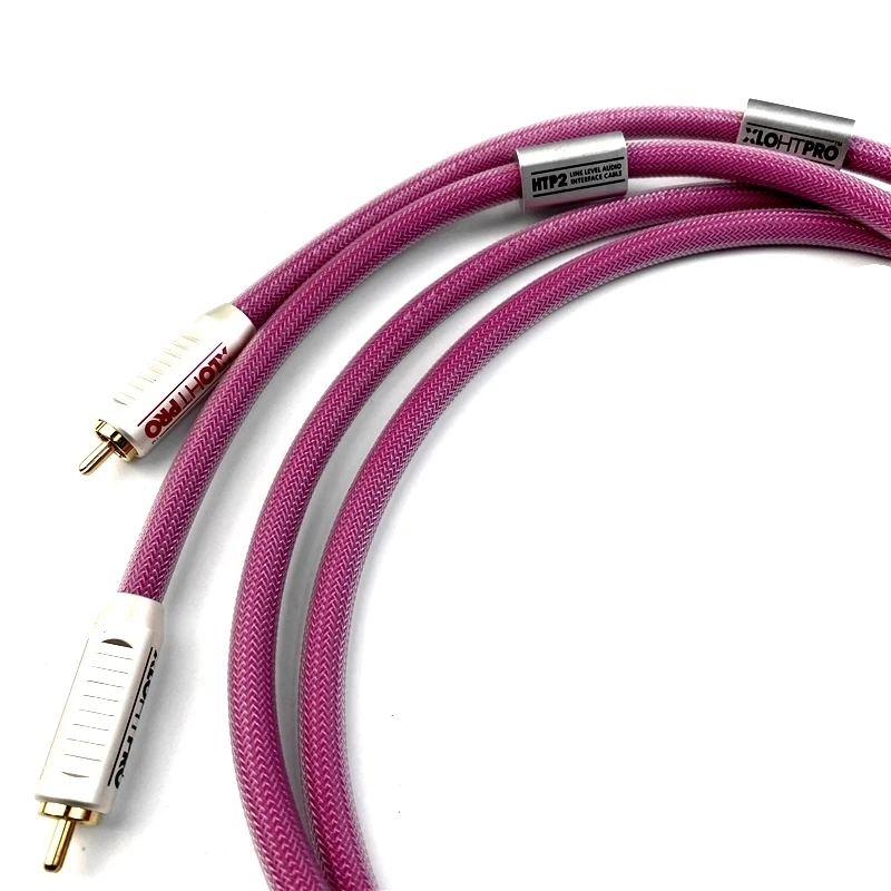Cable RCA de alta fidelidad, enchufe RCA chapado en oro, HTP1 PRO RCA XLO, cable de interconexión de audio, amplificador de CD, reproductor de DVD, altavoz, cable RCA - imagen 3