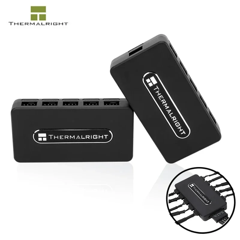 Controlador HUB de ventilador Thermalright REV.A, ventilador con cubierta de PC, 1 a 10 HUB, divisor PWM de 4 pines, Control de placa base compatible con fuente de alimentación STAT - imagen 2