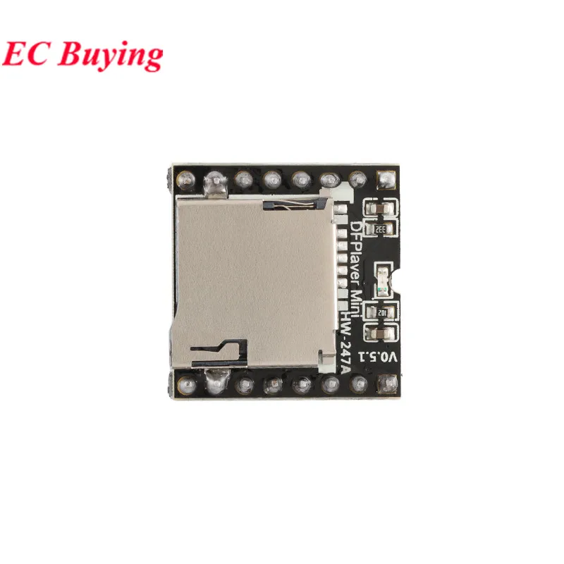 1-20 piezas DFPlayer Mini módulo de reproductor de MP3 16P tarjeta TF U disco MP3 DF reproductor Audio módulo de voz placa IO/Puerto serie/AD para Arduino - imagen 5