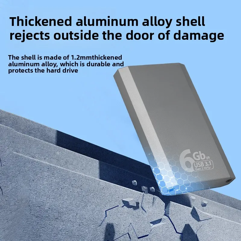 Caja SSD mSATA a USB 3,1, carcasa SSD de 6Gbps para disco duro mSATA HD, caja de almacenamiento, adaptador para PC/portátil/teléfono - imagen 2