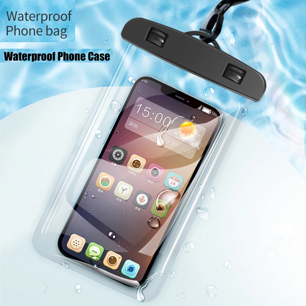 Funda de teléfono impermeable, bolsa de natación, funda protectora Universal subacuática para iPhone 11 12 13 14 15 16 17 Pro Max Air