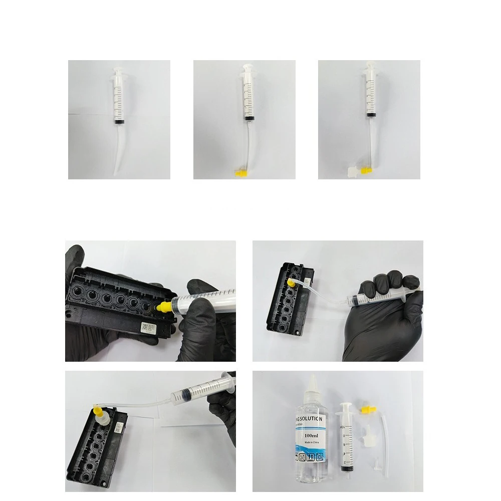 Solución de limpieza de 100ml, tinta líquida a base de agua, limpiador de cabezal de impresión, tinte/pigmento/tinta de sublimación para impresora Epson/HP/Canon/Brother - imagen 5