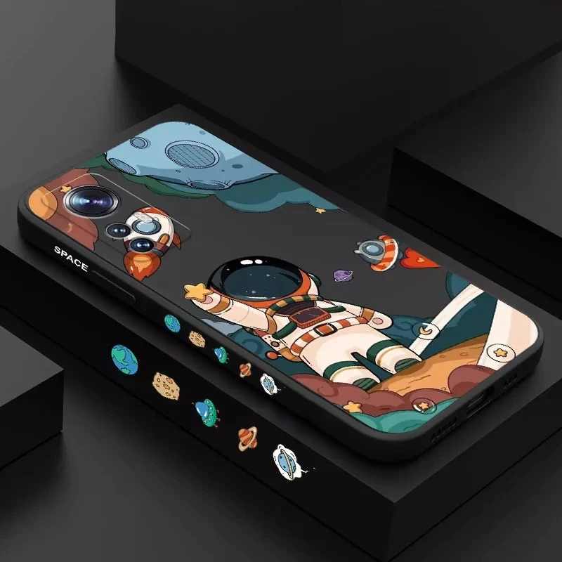 Funda para Xiaomi Mi 13 12 Lite 12T 12X Poco X5 F5 X4 Pro funda de astronauta espacial de dibujos animados para Redmi Note 12 11 Pro Plus 11S 10S