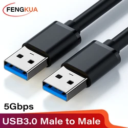 Cable USB 3.0 macho a macho de 5 Gbps para ordenador, disco duro y TV