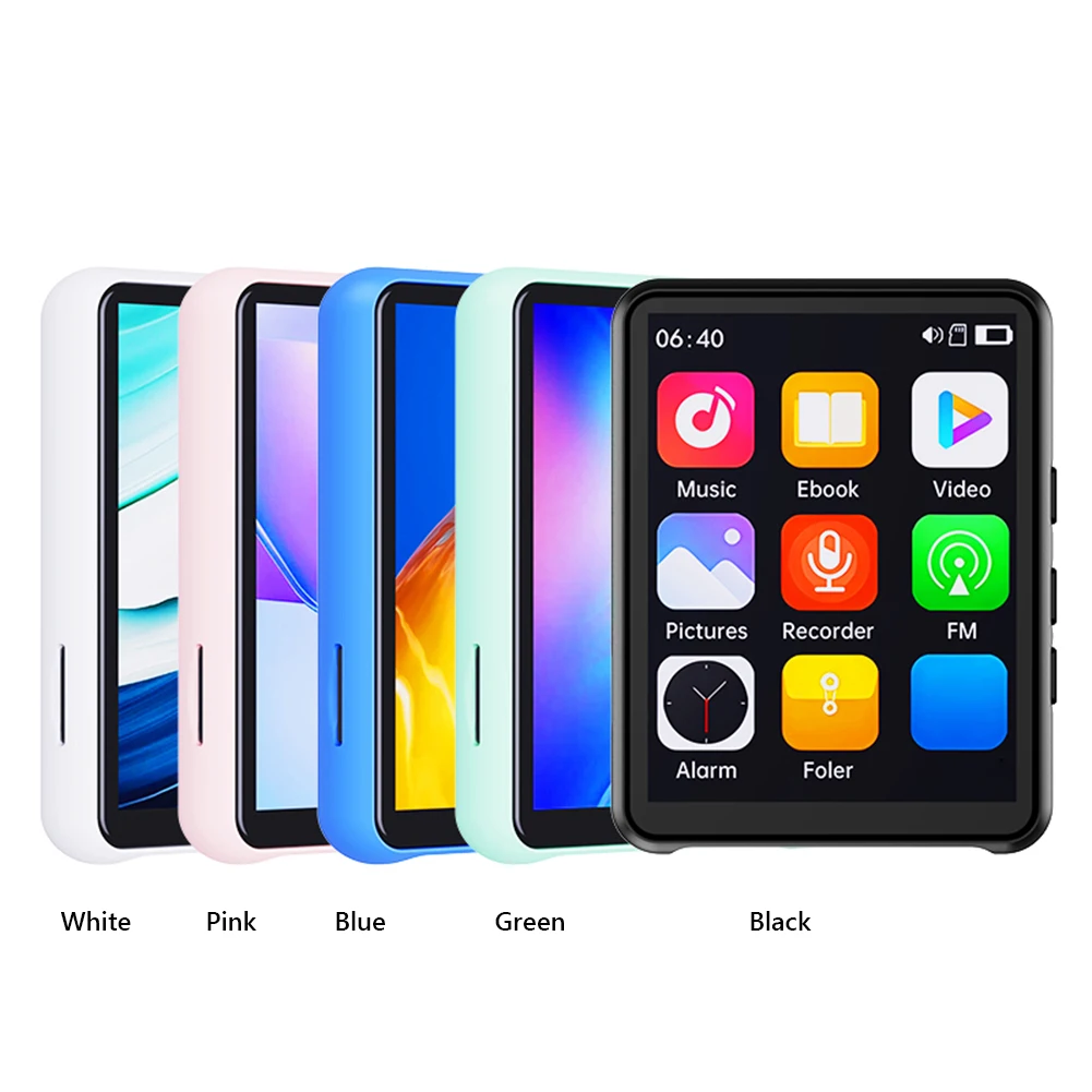 Reproductor de música MP3 HiFi con pantalla táctil de 2,4 pulgadas, reproductor de vídeo MP4 portátil, FM/altavoz/grabadora, MP3, capacidad de hasta 128GB - imagen 3