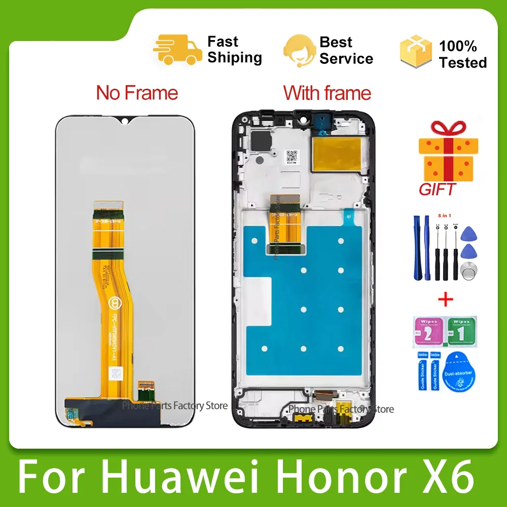 Testado OEM VNE-LX1 WDY-LX1 JDY-LX1 Lcd Premium para Honor X6 X6A X6B X6S pantalla táctil digitalizador Panel montaje con marco - imagen 3