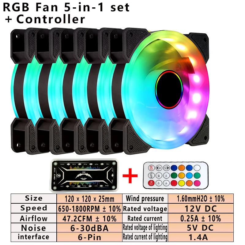 6Pin 5-in-1 set Fan