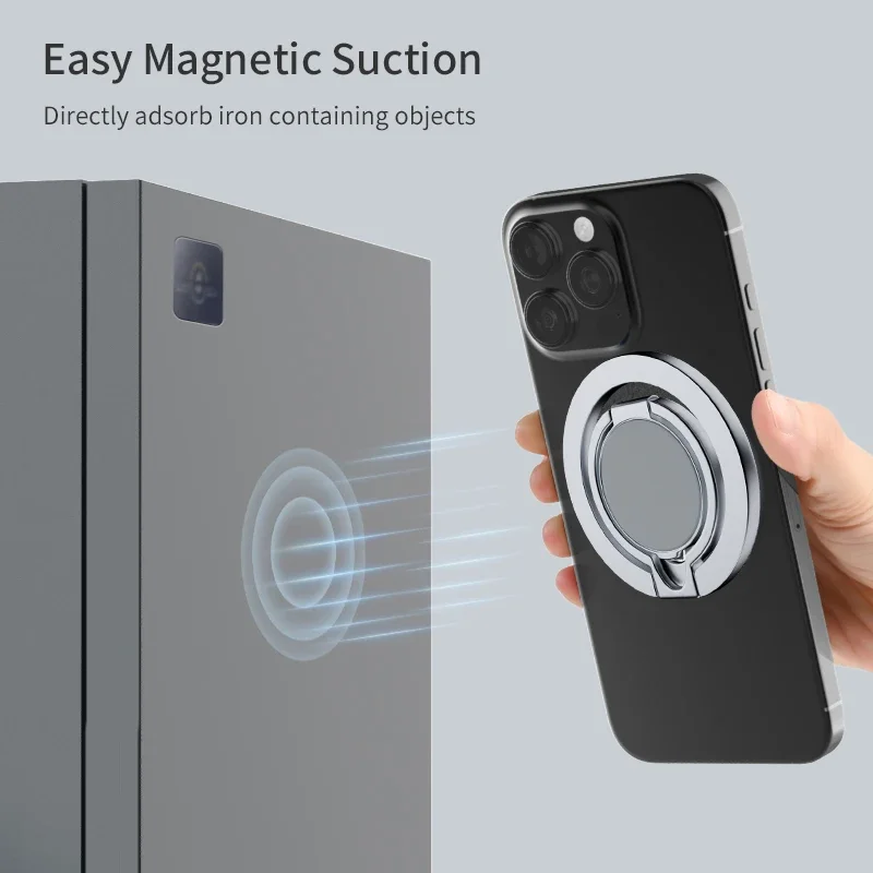 Soporte magnético Universal de doble cara para teléfono móvil Magsafe, soporte de anillo para dedo con agarre para coche con correa de mano para iPhone - imagen 4