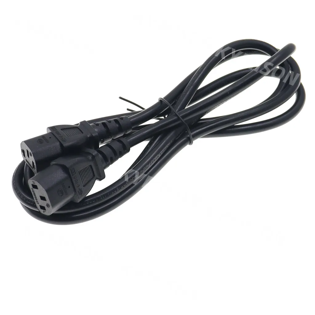 IEC 60320 C13 hembra a C13 hembra Cable de extensión del adaptador de corriente Cable de CA, 3G1,0 mm, 10A 250 V CA, 0,5 m/1 m/1,8 m - imagen 2