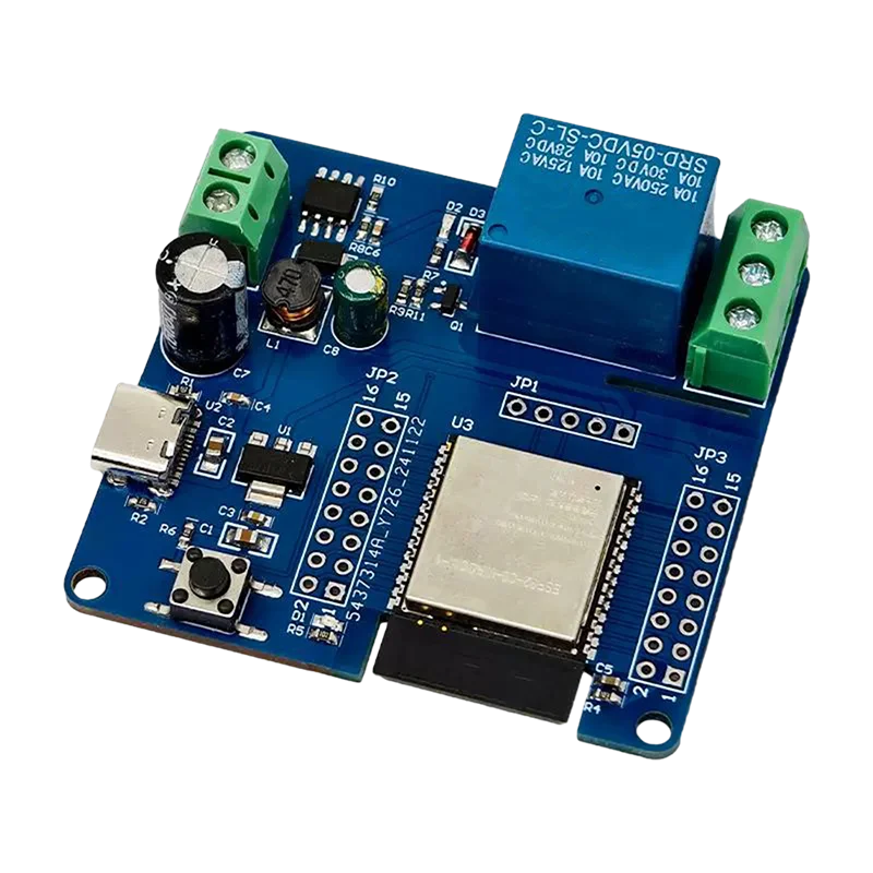 ESP32-C6 Placa de desarrollo de relé de 1 canal 2,4 GHz WiFi 6 Bluetooth DC 7-60V TYPE-C 5V Placa de desarrollo de ESP32-C6 para hogar inteligente - imagen 3