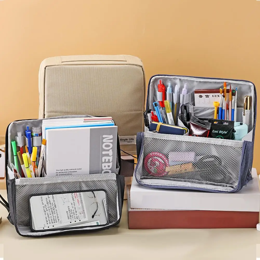 Soporte portátil para brochas de maquillaje, estuche para lápices, maquillaje de viaje, herramientas de viaje, organizador, bolsa de lona, artículos de tocador y cosméticos V1O1, 1 ud. - imagen 4