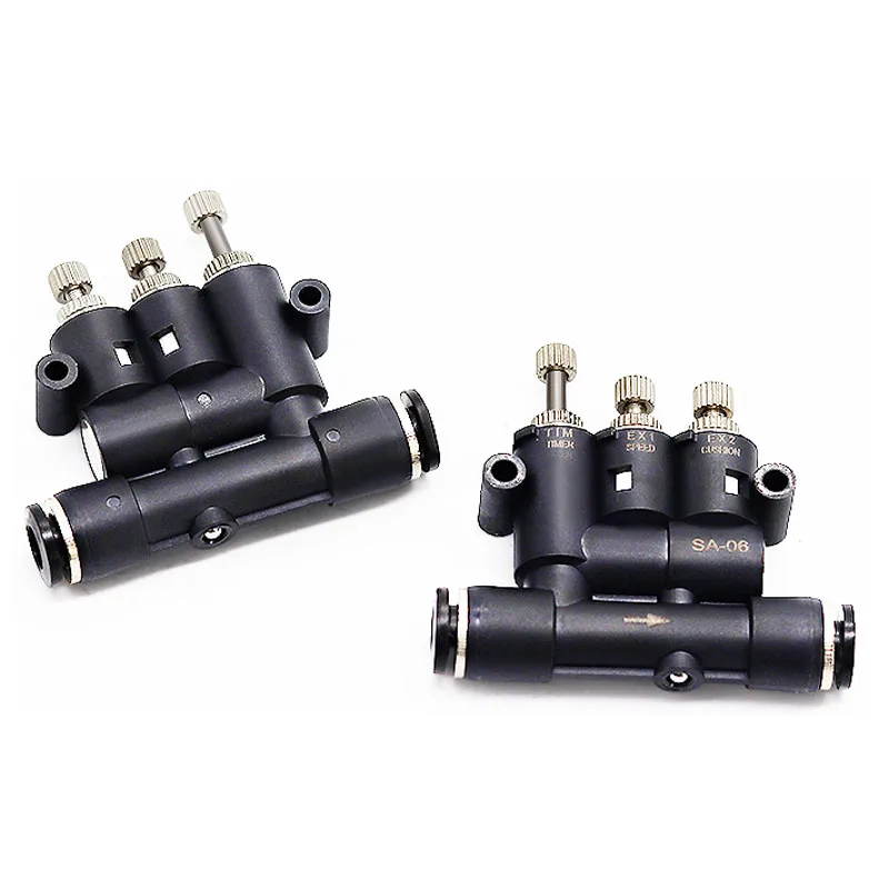 Tampón de aire ajustable externo de SA-06, carrera con regulación de velocidad, cilindro de amortiguación, junta neumática, tiempo ajustable, 6 uds. - imagen 5
