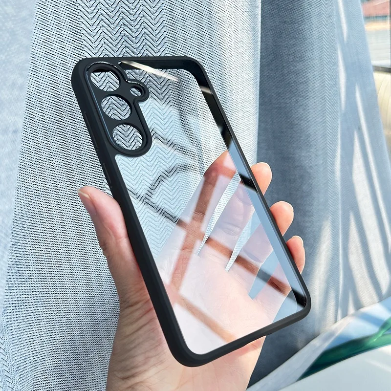 Para Samsung Galaxy S25 Ultra S23 Plus S24 FE funda de teléfono transparente para Galaxy A17 A07 A06 A16 A26 A36 A56 A55 A54 A35 A15 A25