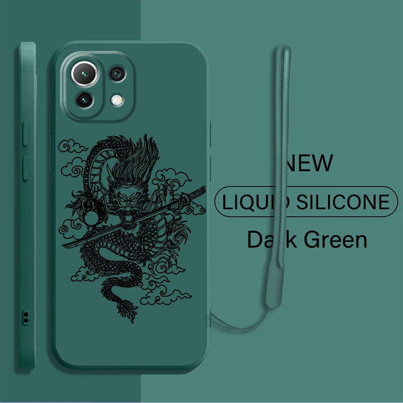Funda para Xiaomi Mi 10T 11T 12T Pro 13 11 12 Lite funda suave dragón minimalista fresco - imagen 5