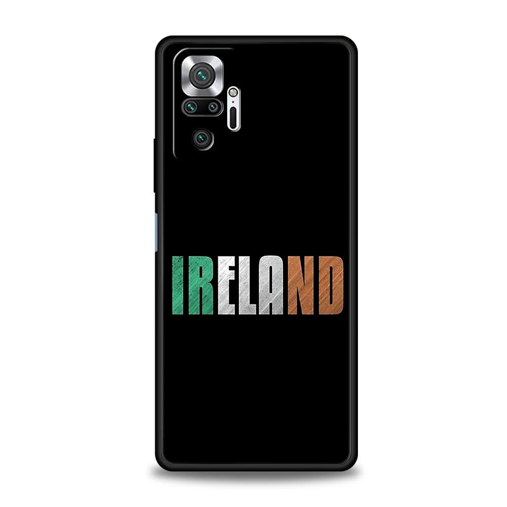 Funda de teléfono con bandera de Irlanda para Xiaomi Redmi Note 14 5G 13 12 10 11 Pro Plus 4G 14C 13C 12C 10C 9C funda suave de TPU - imagen 3