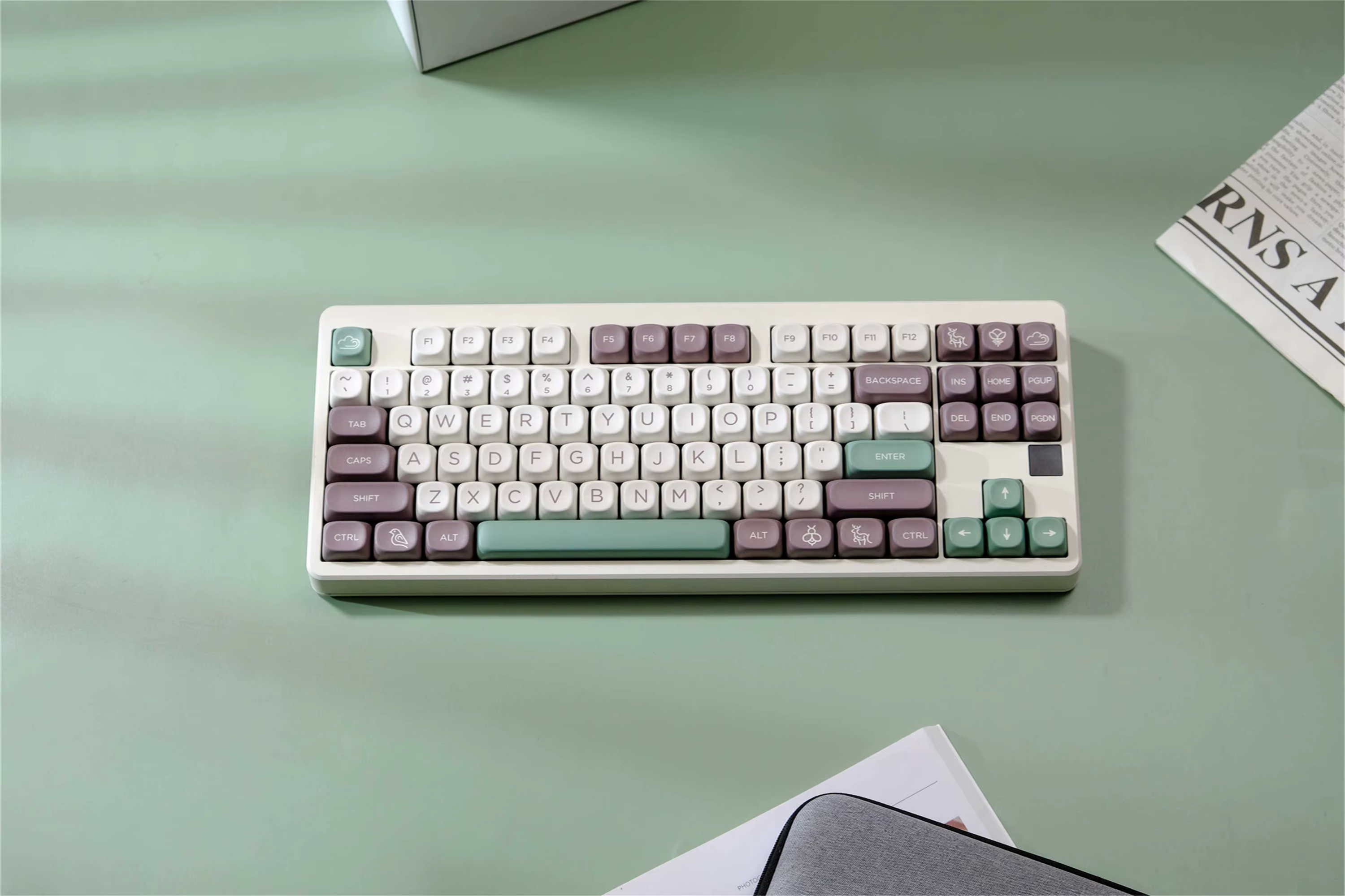 Juego de teclas Big Bear, 126 teclas, teclas de Material PBT, perfil MOA XOA, DYE-SUB para interruptor MX, teclas de teclado mecánico