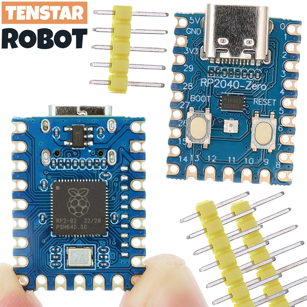 TENSTAR-Placa de desarrollo RP2040-Zero RP2040 para microcontrolador Raspberry Pi PICO, módulo de doble núcleo, 2MB Flash - imagen 2