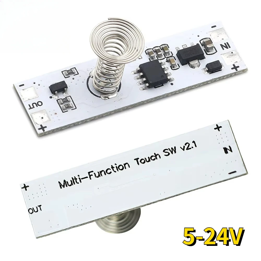 Módulo de interruptor de Sensor táctil capacitivo DC 5V-24V 3A, módulo de interruptor de Control de atenuación LED de resorte helicoidal para tira de luz LED de hogar inteligente - imagen 3