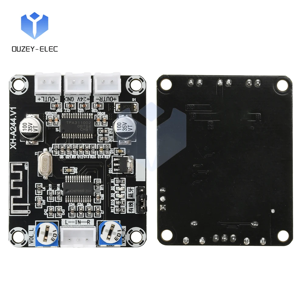 DC12~24V Bluetooth Audio Amplifier Module XH-A244 Digital Amplifier Board 2.0 Dual Channel 30W*2 HiFi Stereo Amplifier