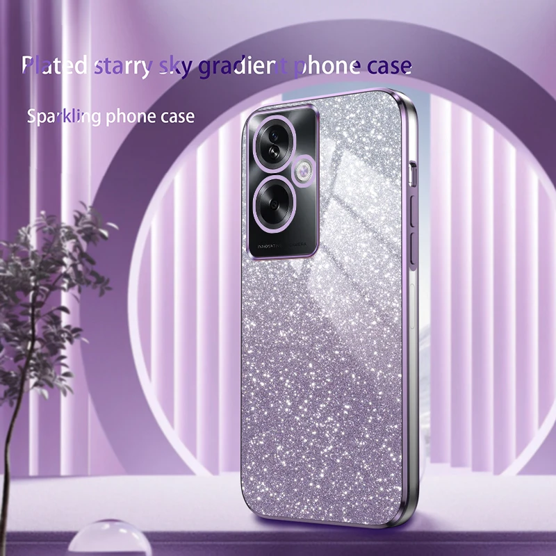 Funda de teléfono para Oppo A79, carcasa trasera de silicona con brillo degradado de lujo, CPH2553 - imagen 3
