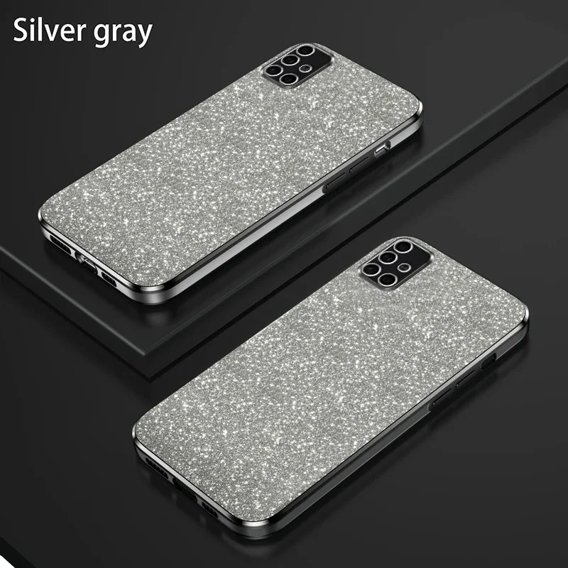 Funda de silicona chapada con purpurina brillante para Samsung Galaxy, funda trasera suave para Samsung Galaxy A13, A21S, A31, A51, A71, A20, A30, A30S, A50, A70, A20S, A22, A32 - imagen 5
