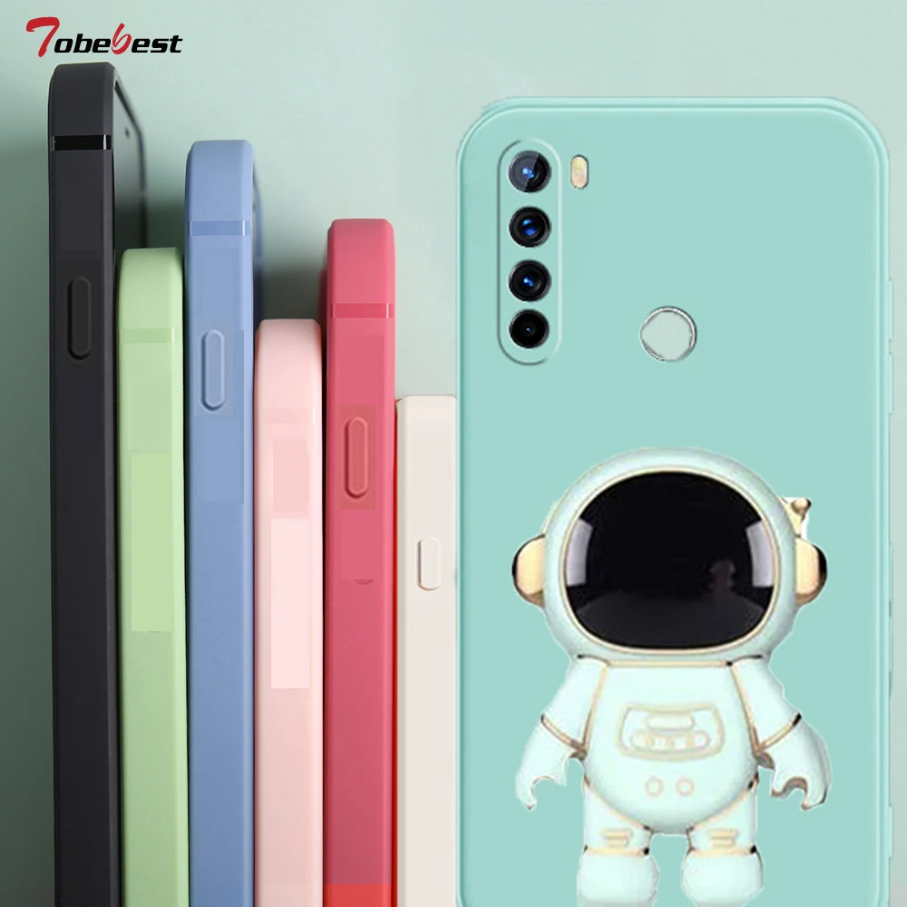 Funda de silicona con soporte de astronauta para Xiaomi Redmi Note 8 8T 9 9S 7 6 5 Pro 9A 9C 8A 6A 5A 4A 4X Capas - imagen 2