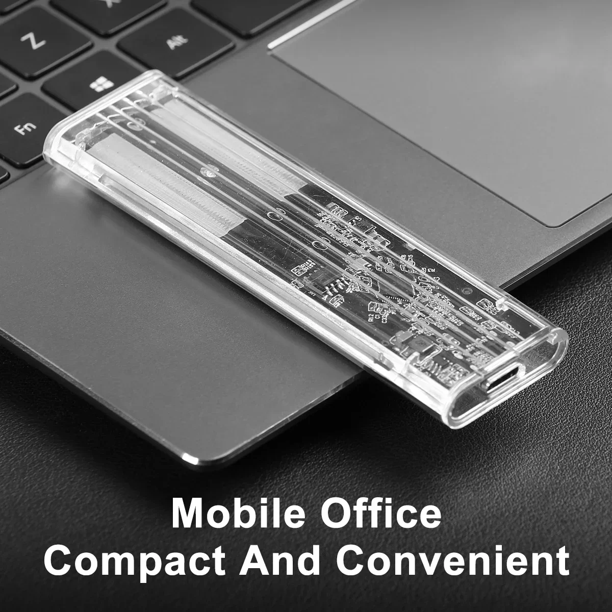 Caja M.2 NGFF SATA SSD USB tipo C caja de disco duro externo transparente herramienta gratis adaptador de carcasa de 5Gbps para 2230 2242 2260 2280