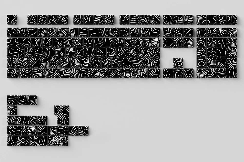 MMD-Juego de teclas de línea de contorno, teclas subcama, perfil de cereza, PBT para teclado 87 tkl 104 ansi xd64 bm60 xd68 xd84 BM65, iluminado lateral - imagen 3