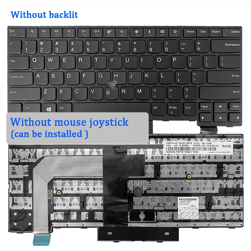 Teclado de portátil para LENOVO IBM Thinkpad, nuevo, T470, T480, A475, A485 - imagen 3