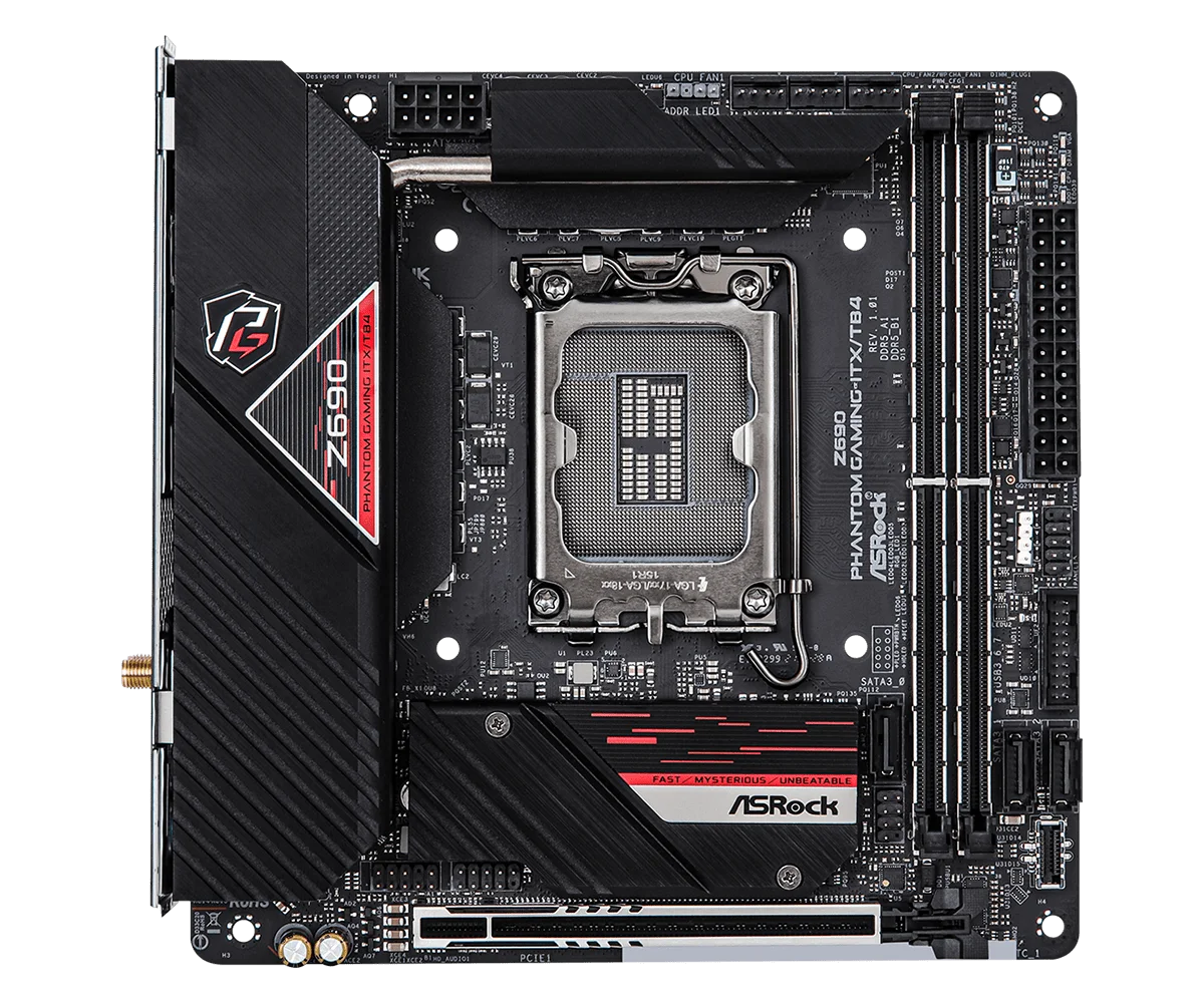 Placa base ASROCK Z690 DDR5 Z690 PHANTOM GAMING-ITX/TB4 para Intel Core i9-12900K i5-12600K i9-13900K PCIe 5,0x16 M.2 Mini-ITX - imagen 2