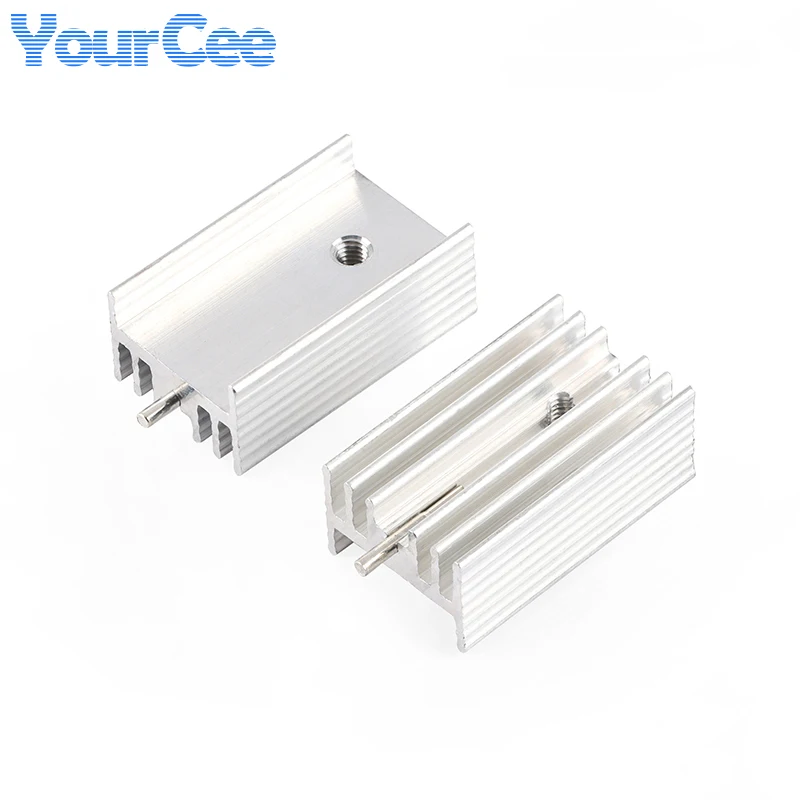 5 uds 25*15*10mm disipador de calor enfriador de aleta de refrigeración radiador disipador de calor de aluminio para Transistor TO3 TO-3 con Pin 25X15X10mm - imagen 5