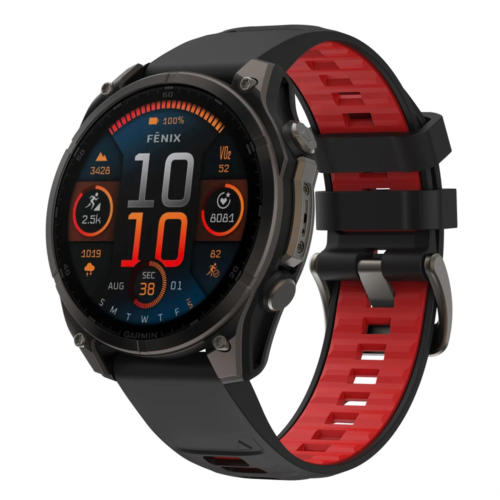 Correa de silicona de dos tonos QuickFit de 26mm y 22mm para Garmin Fenix E 8 7X 7 6 6X/Epix Pro Gen 2 51mm 47mm/accesorios de correa de reloj Tactix - imagen 4