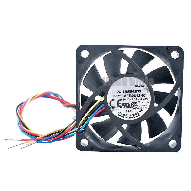 Ventilateur de refroidissement AFB0612HC, 6cm, 60mm, 60x60x13mm, DC 12V, 0,21 A, 4 broches, roulement à billes, pour CPU - imagen 2