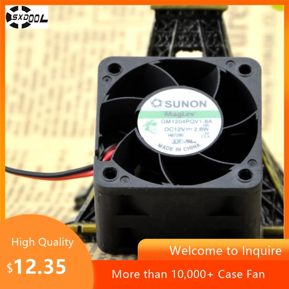 Para SUNON 40mm 12V 2,8W ventilador de refrigeración de alta velocidad GM1204PQV1-8A servidor y Industrial 40X40X28mm - imagen 5