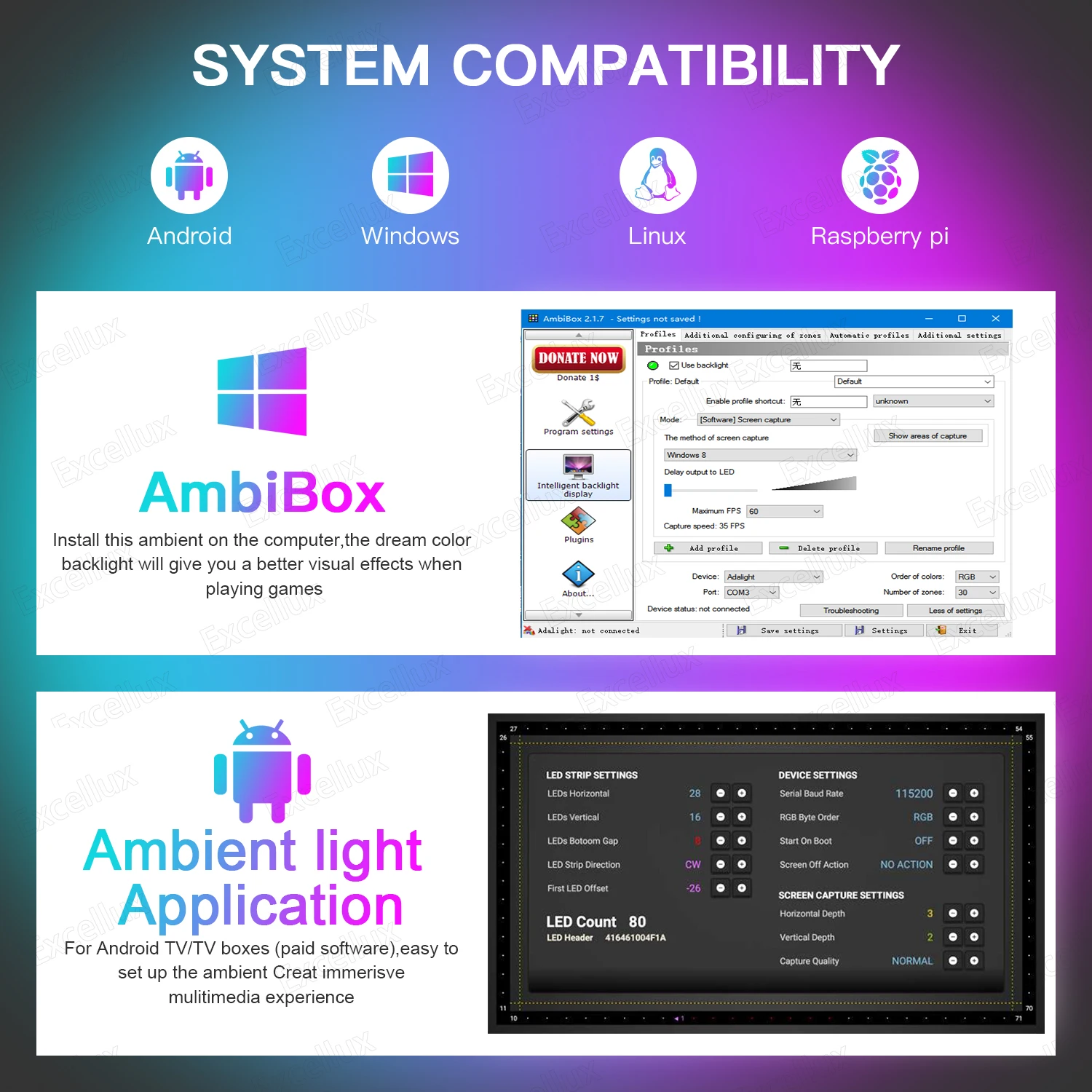 TV ambiental, Monitor de PC, retroiluminación, pantalla de sueño, tira Led USB, sincronización de Color, luces Led RGB para monitores, televisores, lámparas de decoración de ambiente de 5V - imagen 5