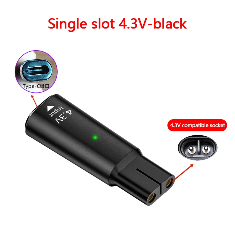 Para Philips Shaver tipo C a 2 pines conectores tipo C hembra a 2 pines hembra adaptadores convertidores para carga de afeitadora - imagen 2