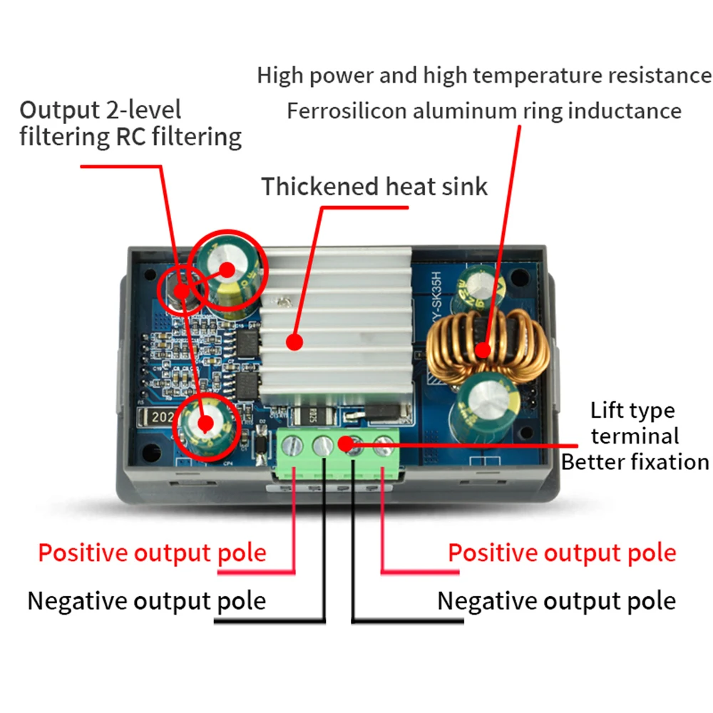Convertidor Buck Boost DC 5,0 ~ 30V a 0,6 ~ 30V fuente de alimentación de laboratorio regulada ajustable CC CV 0 ~ 4.0A 6V 12V 24V módulo de alimentación - imagen 3