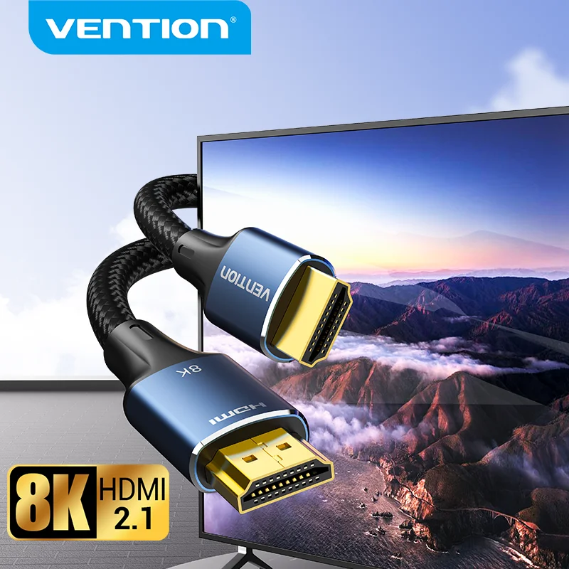 Vention-Cable HDMI 2,1 de 8K, 4K, 120Hz, 48Gbps, para HUB USB C, PS5, TV Box, Dolby Atmos, HDR10 +, divisor HDMI, Swictch, Cables HDMI digitales