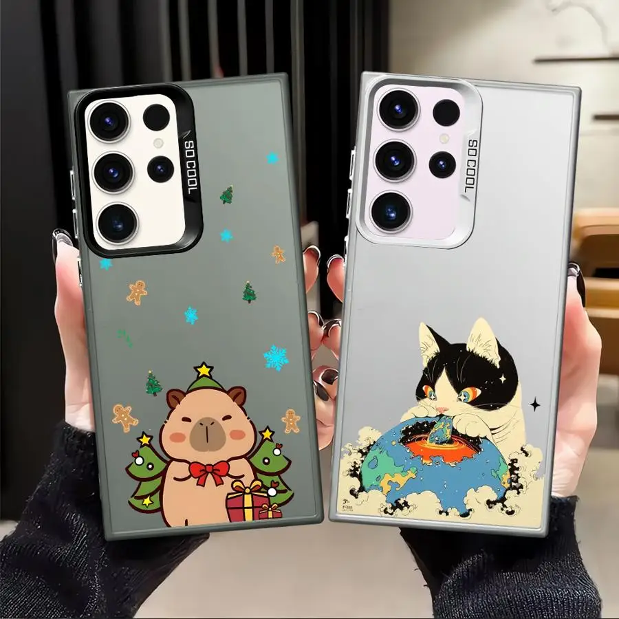 Funda trasera de teléfono con dibujos de conejillo de indias para Samsung Galaxy S24 FE S25 S20 Plus S23 Note 20 Ultra S22 S21 S23