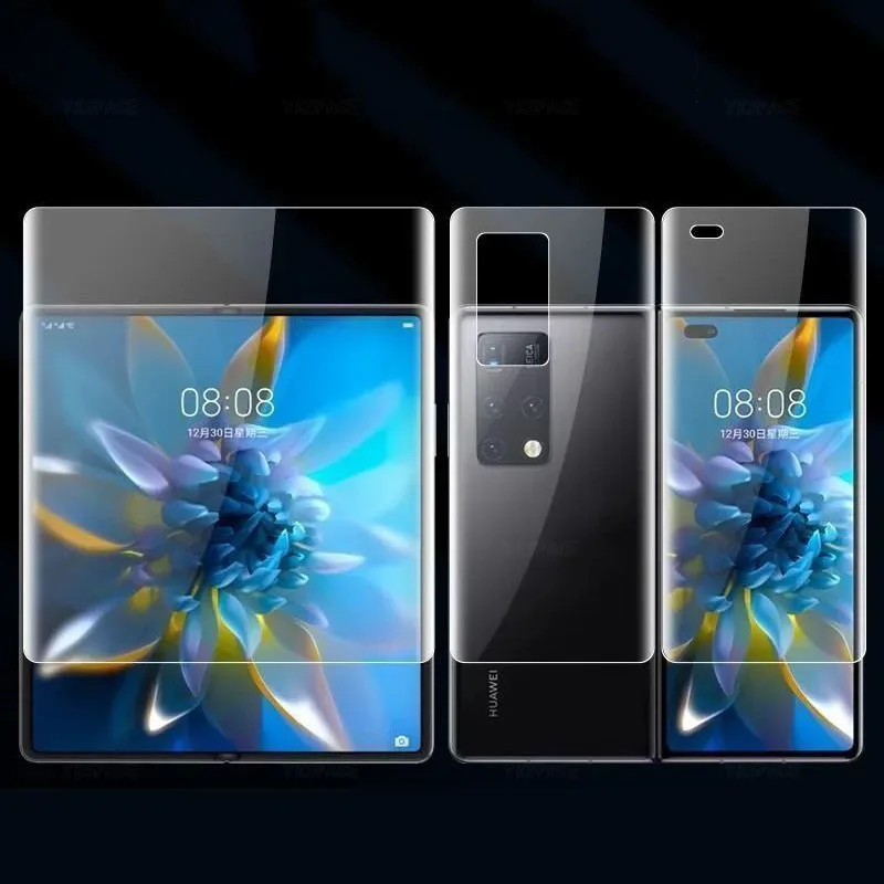 Película de hidrogel mate esmerilado suave 4 en 1 para Huawei Mate X2 X3 X5 X XS 2 3 5 XS2 Protector de pantalla transparente HD frontal y trasero - imagen 3