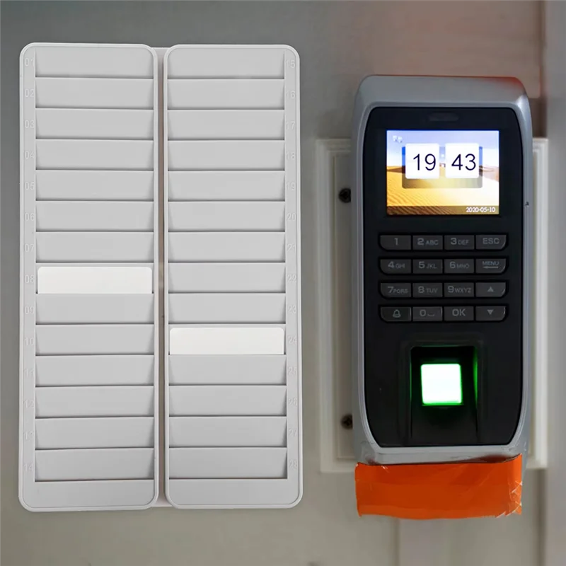 AU33-Tarjetero de asistencia Tarjetero perforado Tarjetas de visita con múltiples ranuras Ganizer Colgante de pared - imagen 5