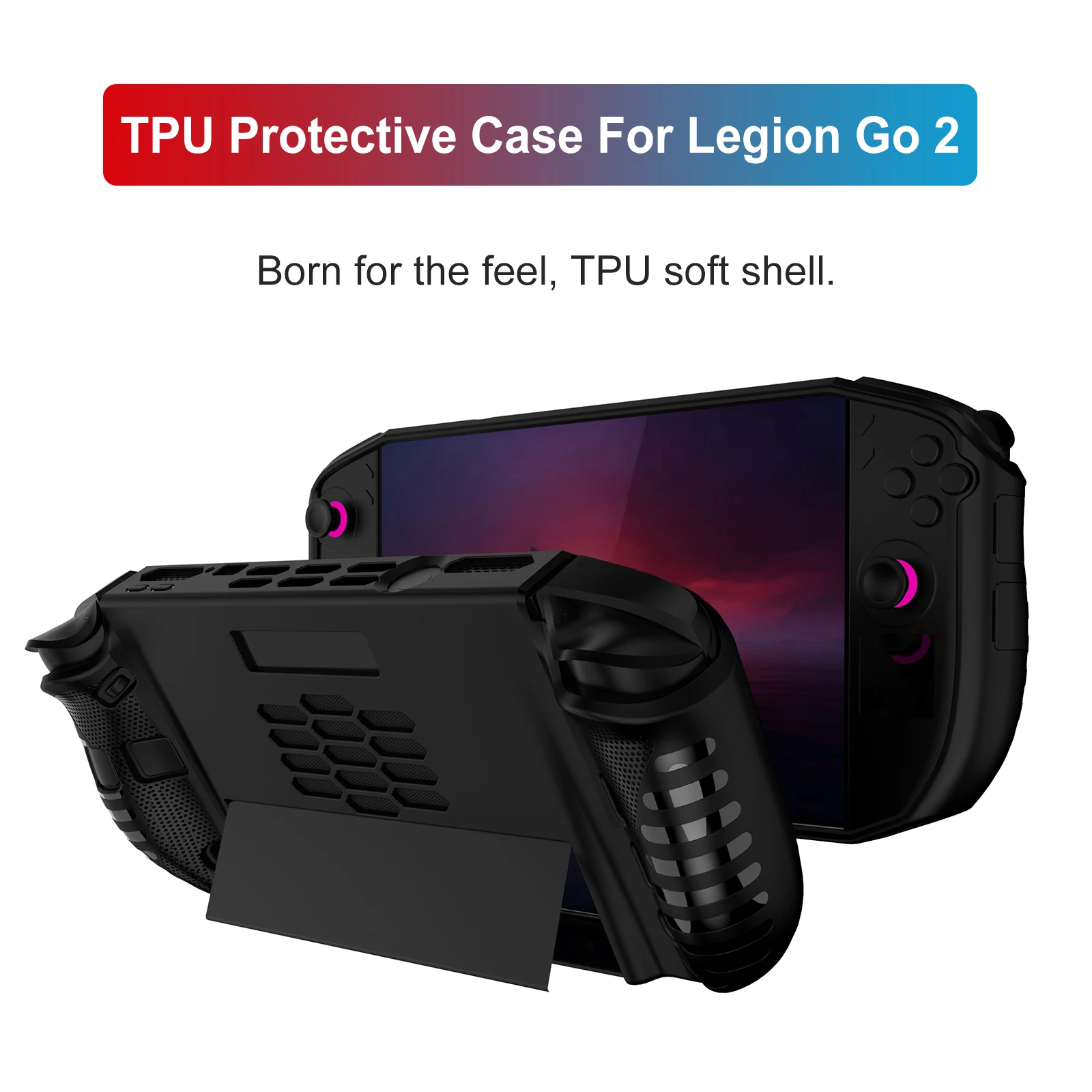Funda de TPU para consola Legion Go 2, funda protectora completa, carcasa protectora anticaídas, funda protectora delgada a prueba de golpes