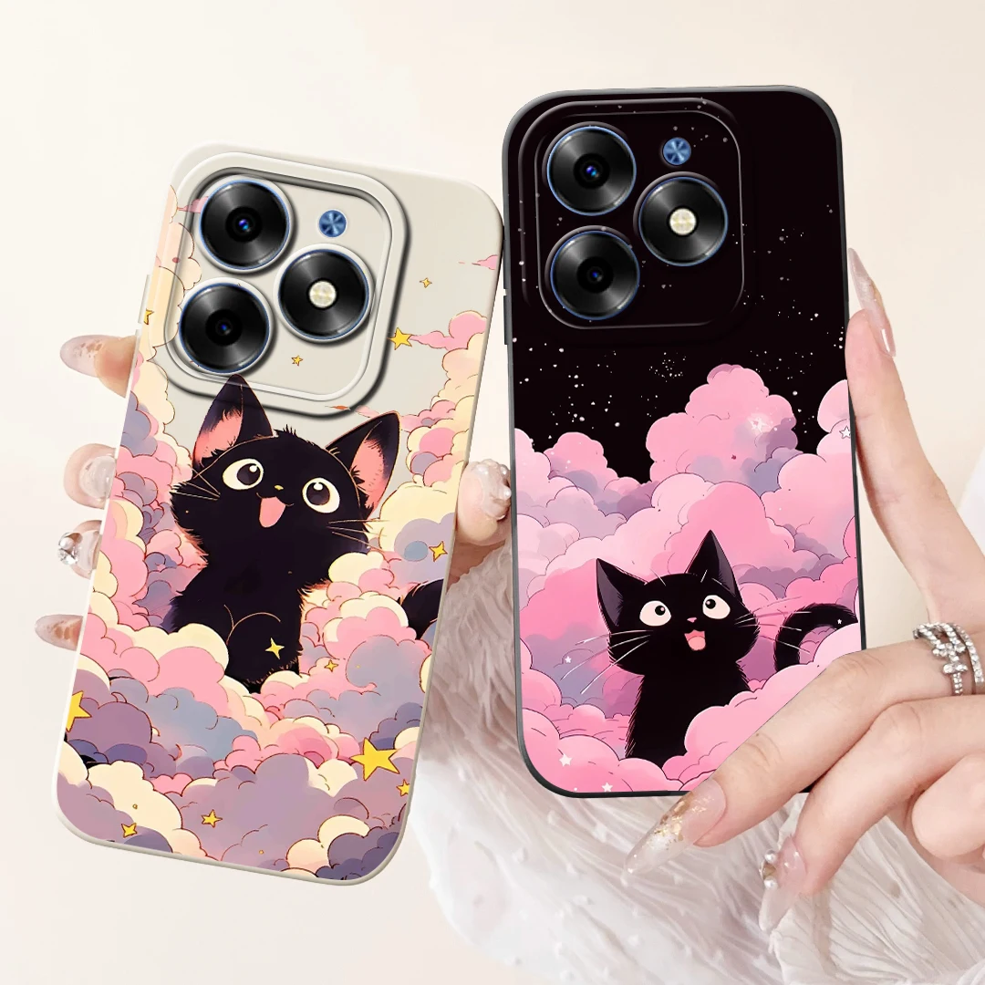 Para Infinix Hot 40 Pro funda X6837 moda gato funda de dibujos animados funda de teléfono de silicona suave para Infinix Hot 40i Hot40 Pro Hot40i Fundas - imagen 4
