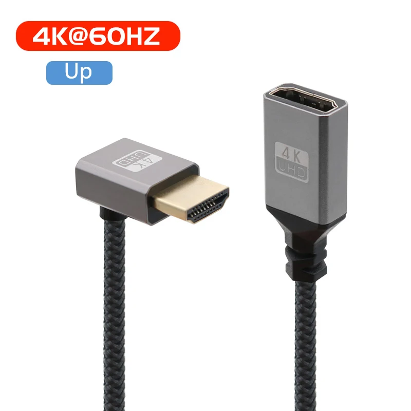 0.2M 4K HDMI-Compatible Male To Female Extension Cable HDMI-Compatible adapter Extender Wire Cord left/right/up/down - imagen 3