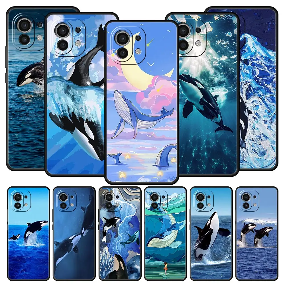 Funda de teléfono Orca ocean lovely killer whale para Xiaomi 14 13T 12T Pro 12 13 11 Ultra Mi Note 10 Lite 10T 5G 11X Pro 11i 9T