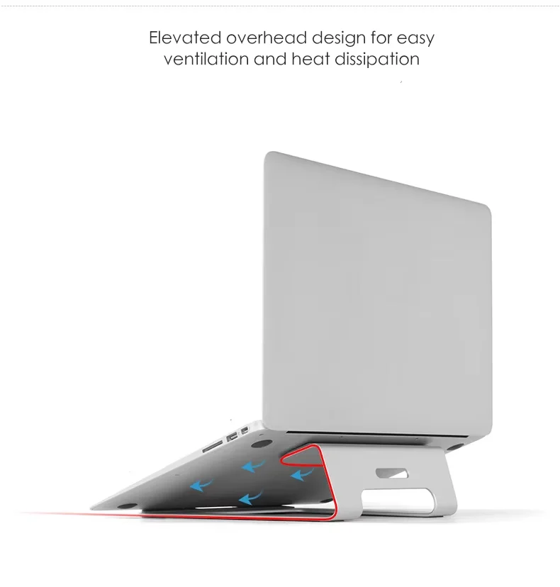 Soporte de refrigeración antideslizante para ordenador portátil, accesorio de aluminio para MacBook Pro Air Notebook - imagen 2