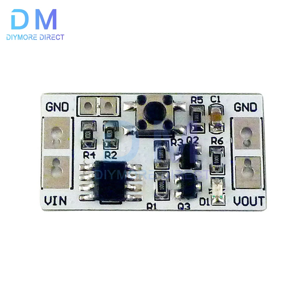 DC 3-20V 5000mA interruptor de autobloqueo biestable módulo controlador LED relé táctil placa electrónica