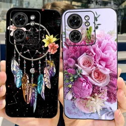Motorola Edge 40 – Funda Trasera de Silicona Floral